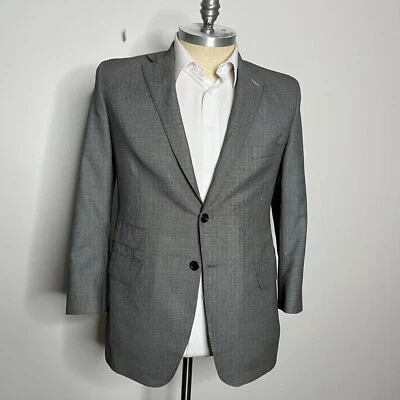 Blazer Tom James para hombre gris lana lisa 44S Foto 1 de 4