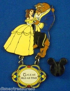Pin OC # 1988 Belle & Beast Tale As Old As Time Princess Dangle Series # - Imagen 1 de 5