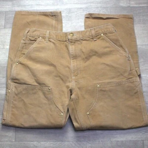 Carhartt Pants 36 x 30 Brown Beige Double Knee Made in USA - Picture 1 of 7