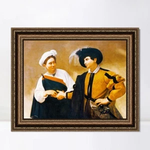 Framed Canvas Print The Fortune Teller by Michelangelo Merisi da Caravaggio - Picture 1 of 16