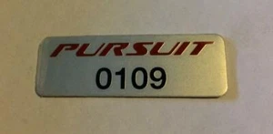 Genuine Ford BA BF Build Number Badge FPV Pursuit 0109 - Picture 1 of 1