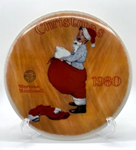 Norman Rockwell #8242B Collectable Plate "Scotty Plays Santa" - 1980 - Picture 1 of 20