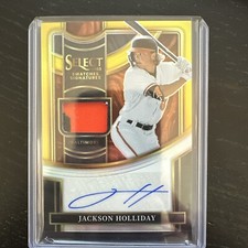 2023 Jackson Holiday Panini Select Swatches Signatures SSP Gold Prizm Auto 06/10