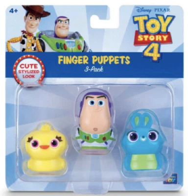 Toy Story Disney Pixar 4 Finger Puppets Ducky Buzz Lightyear Bunny 3 Pack New - Image 1 of 3