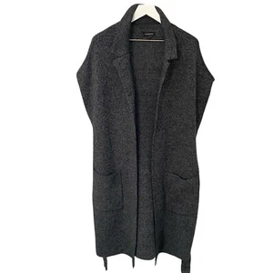 NWT CALLIGRAPHIE Women’s Wool Blend Short Sleeves Long Knit Cardigan Size Large - Picture 1 of 12