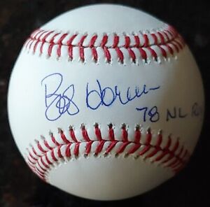 Bob Horner Autographed MLB Baseball SS COA HOF Atlanta Braves
