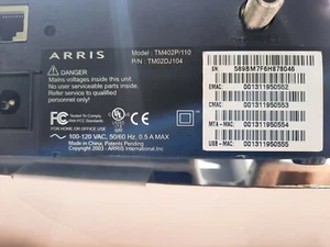 Arris Touchstone TM402P/110 Telephony VOIP Cable Modem - Afbeelding 1 van 4