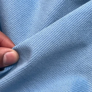 1m Remnant Corduroy Stretch Cotton Cord Needlecord Jeans Dress Fabric 60” BLUE - Picture 1 of 3