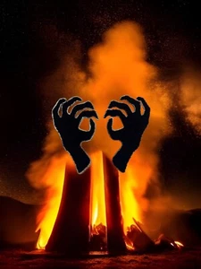 Creepy Claws Halloween Embroidered Iron On Patch 1.15" x 1.9" Each FREE SHIPPING - Picture 1 of 2