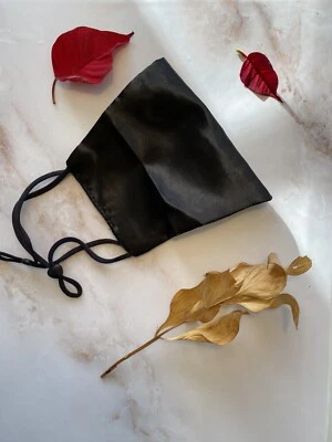 Satin Silk Feel Face Mask Covering Soft Reusable Black - UK Seller - Image 1 of 3