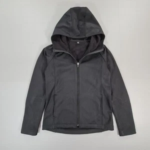 Uniqlo Womens Jacket Black XS Softshell Hooded Full Zip Fleece Lined - Picture 1 of 7