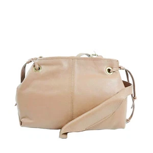Gerard Darel Leather Cinch Drawstring Small Crossbody Shoulder 12 Hobo Bag Purse - Picture 1 of 5