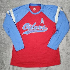 Vintage Houston Oilers Shirt Mens Small NFL Football Long Sleeve Starter 90s - Picture 1 of 13