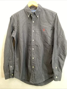 Ralph Lauren Polo Long Sleeve Button Down Black Shirt Mens Small 40” Darker Than - Picture 1 of 10