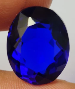AA+++ 18.60 Ct. Deep Blue Tanzanite Oval Cut Loose Gemstone Gift for Women/Her - Picture 1 of 6