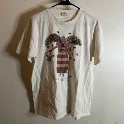 Camisa vintage 1990 Garden Angel L arte popular hierbas gato ángel country cottagecore Foto 1 de 4