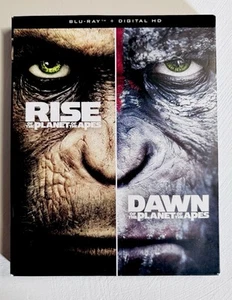 Rise / Dawn of the Planet of Apes 2-Movie Collection (Blu-Ray) w/ Slipcase - Picture 1 of 4