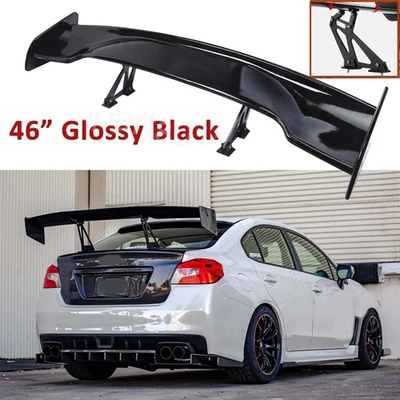 Black 46 "GT-Style Rear Trunk Spoiler Lip Racing Wing For Subaru Impreza WRX STI Foto 1 de 4