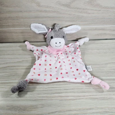 Sterntaler Gmbh Germany Donkey Horse Lovey Blanket Knotted Corners Plush Rattle - Image 1 of 4