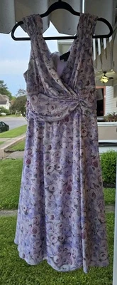 Vintage Scarlett Dress Size 14 Summer Floral Sleeveless Overlay Dress NWT - Image 1 of 4