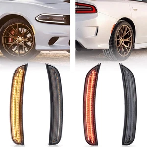 VLAND 4PCS Front Rear LED Side Marker Lights For 2015-2023 Dodge Charger GT SXT - Picture 1 of 15