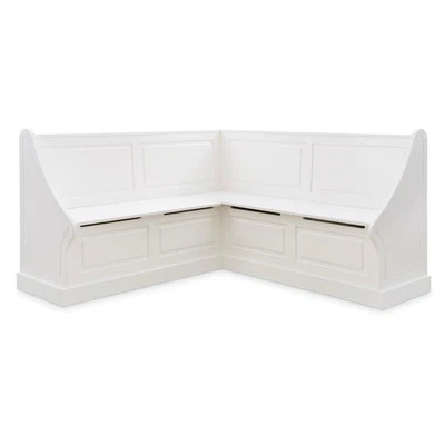 Rincón de desayuno de esquina de madera Riverbay Furniture en blanco Foto 1 de 4