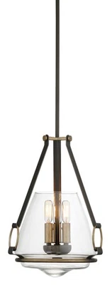 Minka Lavery 3903 Eden Valley 3 Light 12"W Pendant - Smoked Iron / Aged Gold - Image 1 of 4