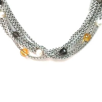 Colar David Yurman de ouro branco 18K esterlina  - Imagem 1 de 4