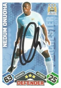 NEDUM ONUOHA SIGNED MAN CITY 2009/2010 MATCH ATTAX TRADING CARD+COA - Picture 1 of 1