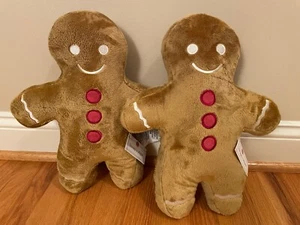 Target Bullseye DOS Almohadas de Peluche Hombre Pan de Jengibre 14.5 "NUEVAS Navidad - Imagen 1 de 4