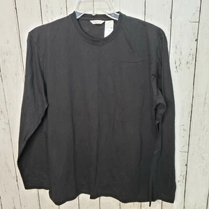 Mansfield Canada Black Crew Neck Long Sleeve Shirt Size Large - Picture 1 of 5