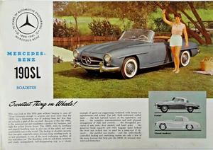 Mercedes-Benz 190 SL Roadster dos caras hoja de venta folleto - Imagen 1 de 2