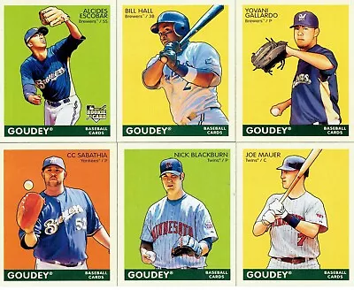 2009 Goudey MINI  BLACK Back   **You Pick**  #s-105 -- #212 - Image 1 of 2