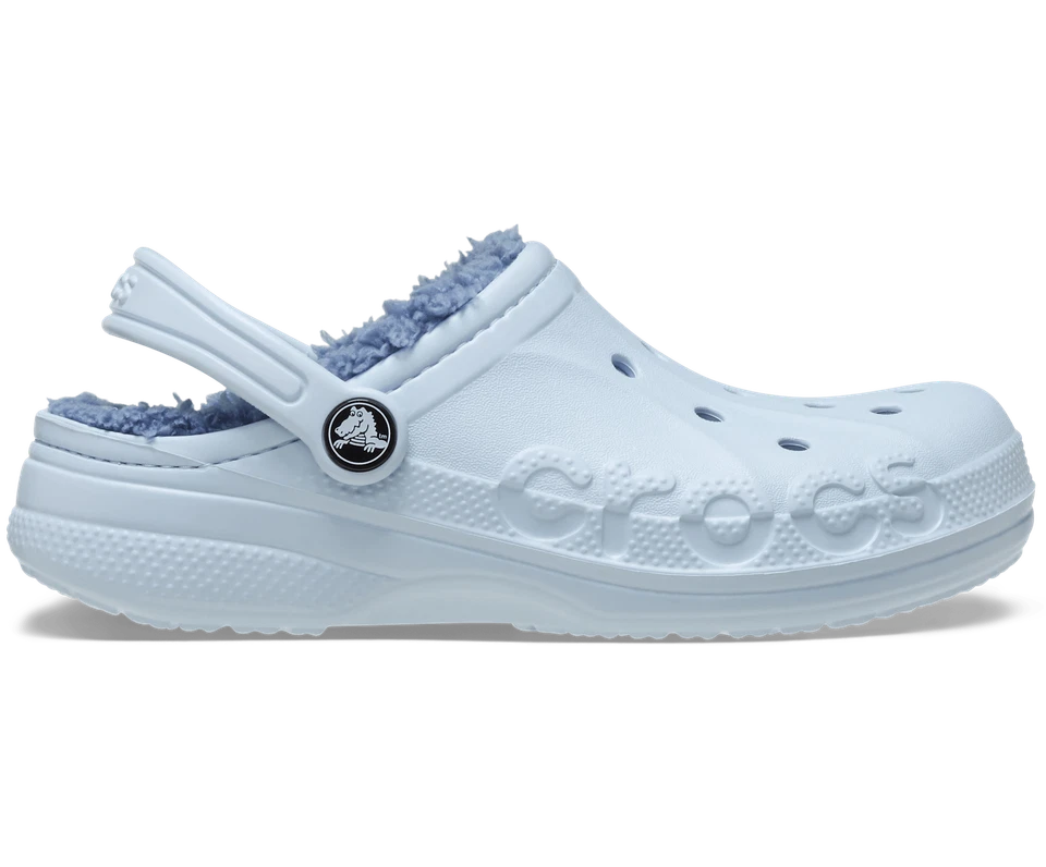 Crocs Kids Baya Lined Clog – Warm Fuzzy Slippers, Indoor/Outdoor, Heel Strap - Image 1 of 4