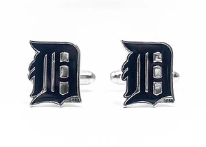 Detroit Tigers Cufflinks MLB Baseball - Afbeelding 1 van 6