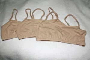 NWOT Fruit of the Loom Girls Spaghetti Sports Bras - 3 pk Neutral Beige Nude 38" - Picture 1 of 4