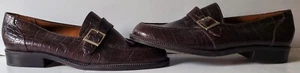 Lauren Ralph Lauren Womens Leather Crocodile Print Loafers - Size 7 AA - EUC - Picture 1 of 8