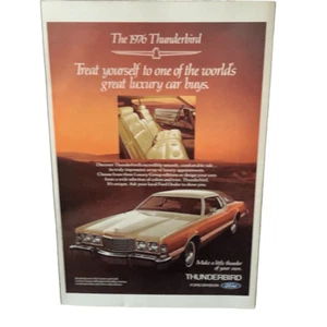 Anuncio publicitario Thunderbird Treat Yourself 1976 vintage - Imagen 1 de 3