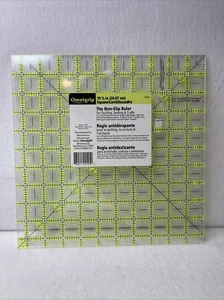 Omnigrid Omnigrip Neon Ruler  10 1/2in Square-Non Slip Quilt Ruler FREE SHIPPING - Picture 1 of 2