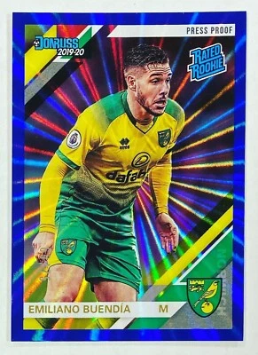 2019 Chronicles Donruss Emiliano Buendia Press Proof Blue Laser /75 Rookie Card - Image 1 of 2