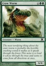 4x Craw Wurm MTG 10th Edition NM Magic Regular