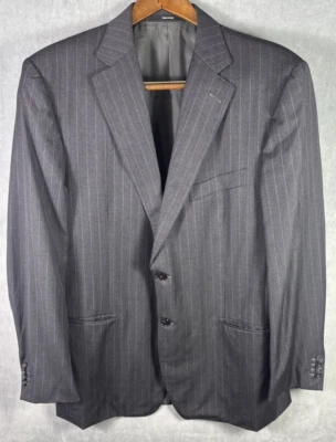 Костюм мужской Ermenegildo Zegna серый в полоску Roma Fit 40R (США) 36 x 29 брюки шерсть - Изображение 1 из 4