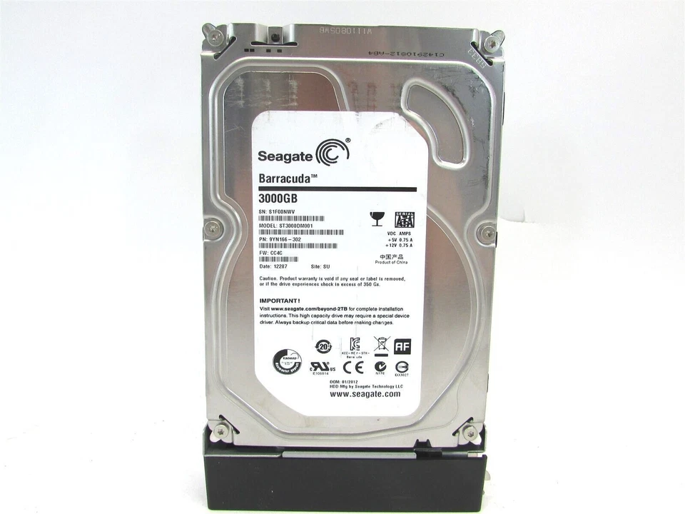 Seagate Barracuda 3TB 7.2K RPM 3.5'' SATA Internal HDD (ST3000DM001)