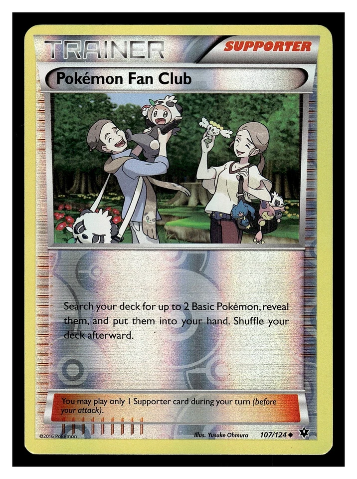 Pokemon XY Fates Collide Pokemon Fan Club 107/124 Reverse Holo - Image 1 of 1