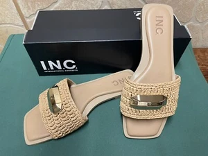 I.N.C International Concepts Women's Paramita Flat Sandals Natural Sz 8.5 M - Picture 1 of 3