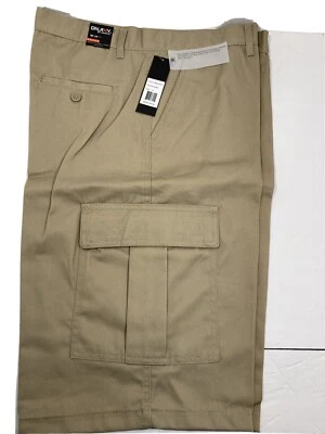 Nuevo con etiquetas Pantalones Cortos Galaxy by Harvic Para Hombres Caqui Beige Carga Bolsillo Sin Cinturón - Talla 32 Foto 1 de 4