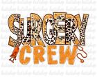 Surgery Crew Png Sublimation Nurse Orange Glitter Leopard File Digital Download