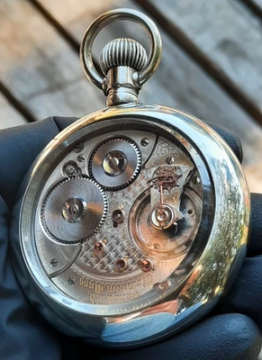 VINTAGE  WALTHAM VANGAURD 23 DIAMOND, RUBY,SAPHIRE JEWELS  DISPLAY BACK ( VIDEO) - Image 1 of 4