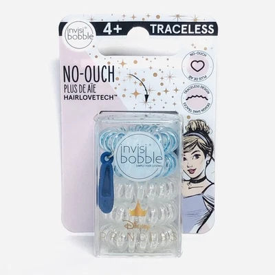 Nuevo 5 Piezas PRINCESA DISNEY Cenicienta y Zapato Sin Touch Anillos para el Pelo Cabello Sin Rastro Foto 1 de 3