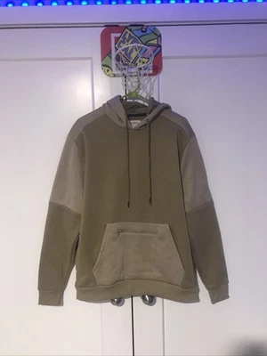 SMITH & MILLS ~ Sudadera con capucha polar 2 tonos tostado/caqui para hombre ~ Grande Foto 1 de 4